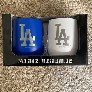 2 Pack LA Stemless Stainless Steel Wine Glass